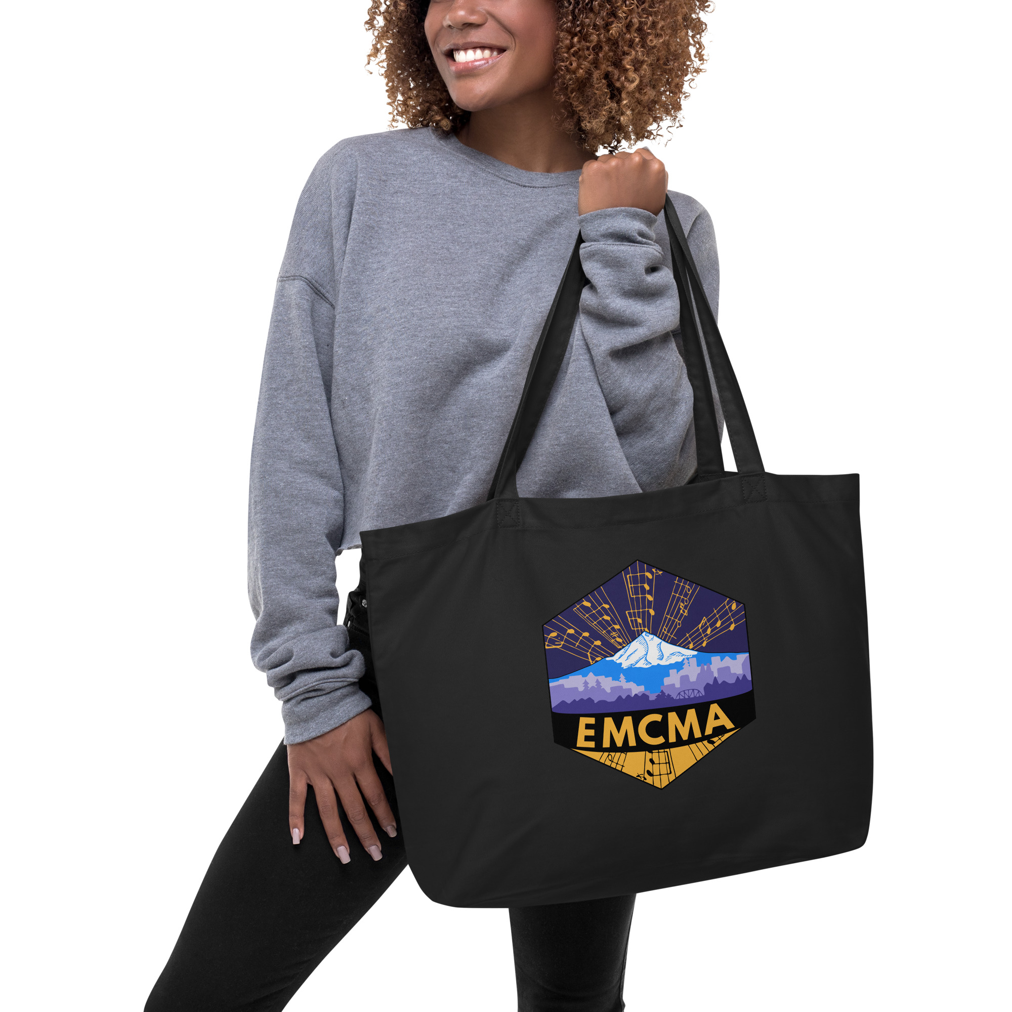 EMCMA Logo Tote - Large Black - Image 2